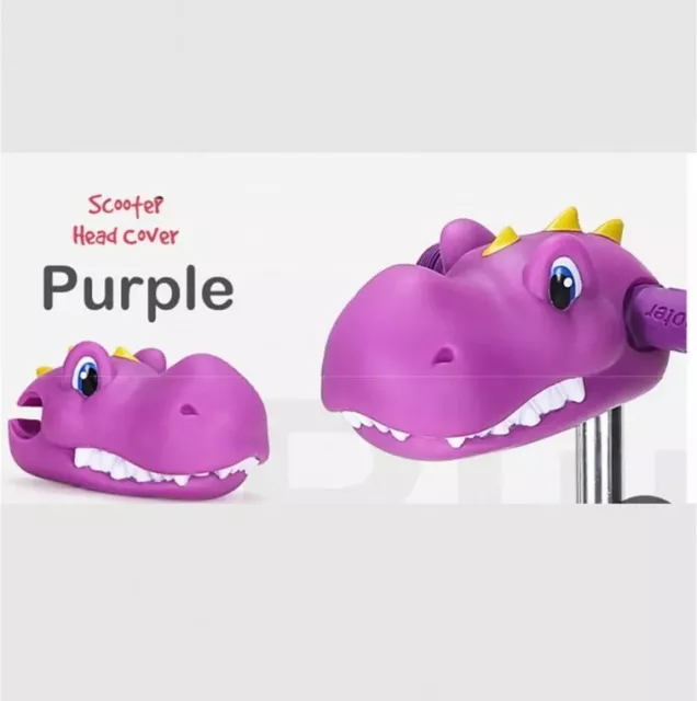 Purple Dinosaur Scooter Toy Head Cover Attachment Kids Funny Game Play Gift