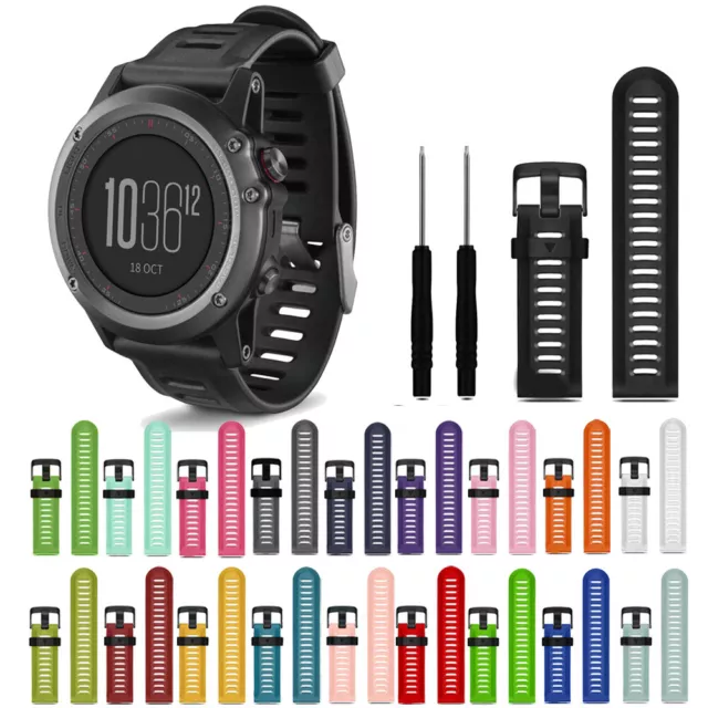 Replacement Silicone Band+Tool For Garmin Fenix 6X Pro/5X/5X Plus/Fenix 3/3 HR