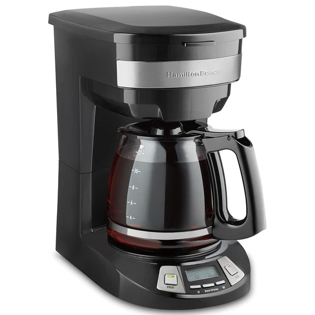 HAMILTON BEACH 12CUP Programmable Coffee Maker, 3 Brewing Options
