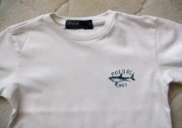 RL POLO by  Ralph Lauren - Baby Kinder  T-Shirt - Gr. 2T bzw.  92/98 - weiß