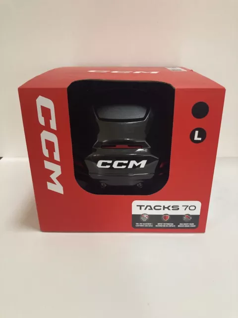 CCM Ice hockey Helmet Adult Size L Tacks 70 Black