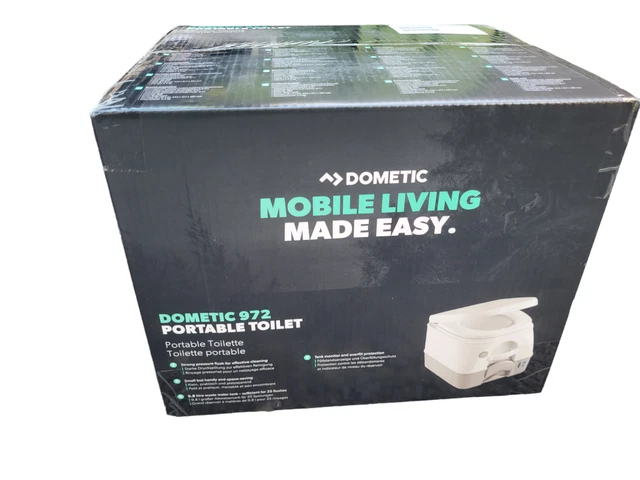 Dometic 972 Tragbare Toilette, weiß/grau NEU OVP Campingtoilette WC Donnerbalken