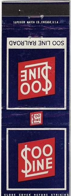 Soo Line Railroad RR Northern Mid-West Empty Matchcover