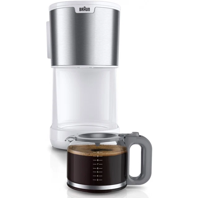 Braun KF 1500 WH Filterkaffeemaschine weiß OptiBrewSystem 1000 Watt BPA frei NEU
