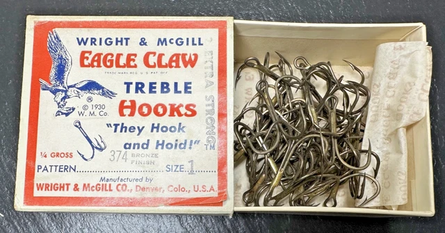 Danielson Treble Hooks 9/0 – Box Of 36, Bronze, Perfect For Trolling & Snagging