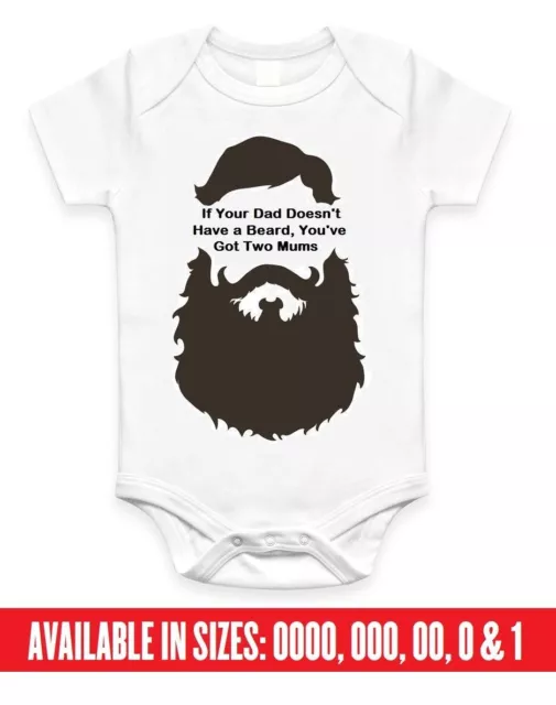 Funny Dad Beard Romper Bodysuit Fathers Day Christmas Baby Truck Clothing Uncle