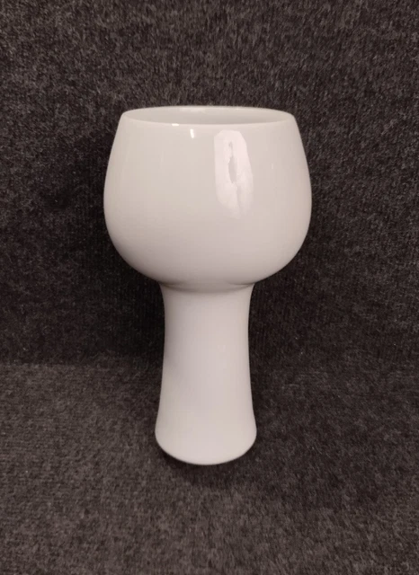 Vase Lenticulaire Virebent Contemporain - Porcelaine Française 28x19cm - Signé