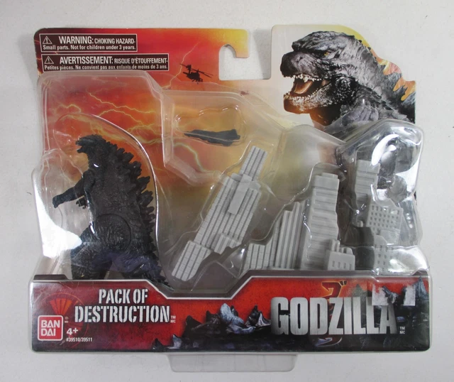 MIB Sealed GODZILLA (Pack of Destruction) Bandai 4" Action Figure Buildings 2014