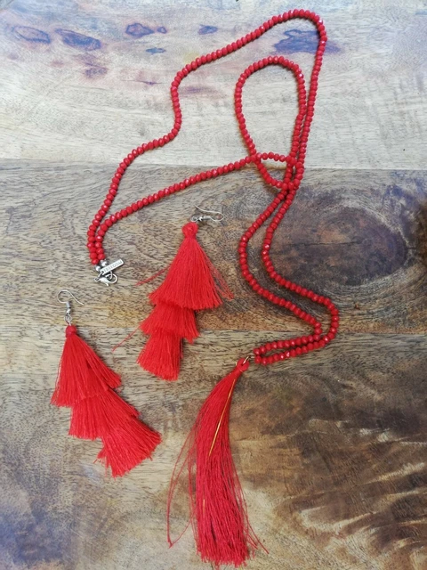 Red shop earrings topshop