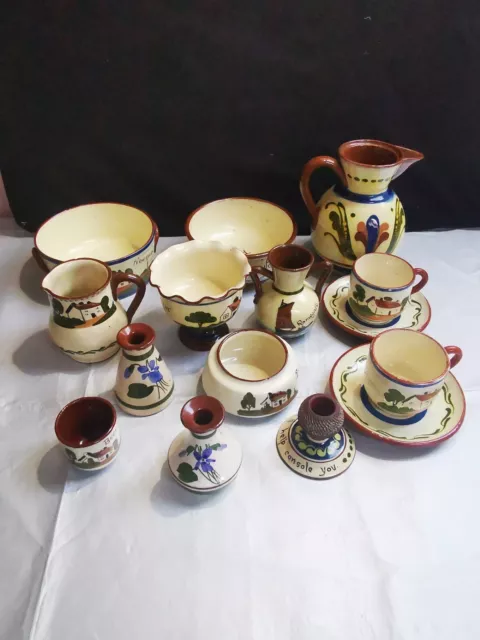 Vintage Cornish Mottoware  13 Pieces Bundle 1950'S, To 60'S, Devon, Torquay...