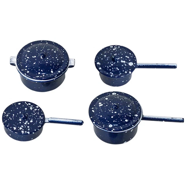 4 Pcs Kitchen Cookware Model Dollhouse Miniature Cookware Accessories Child