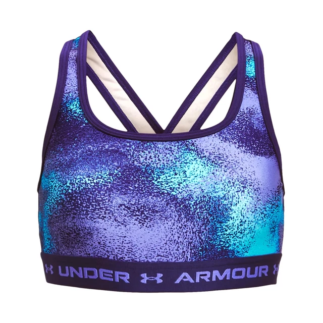 Reggiseno sportivo Under Armour Crossback stampato bambine blu - YXS