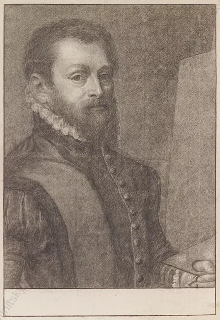 "Self Portrait of Pellegrino Tibaldi", Copy by A. Piatti, Drawing, 18th C.