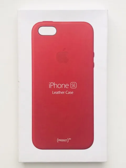 Genuine Apple Leather Case iPhone SE iPhone 5S iPhone 5 - (PRODUCT) RED **RARE**