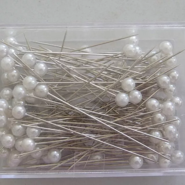 Bead Needles 100x Dekopin Rose Needles Pins Wedding Baptism DIY White 6mm