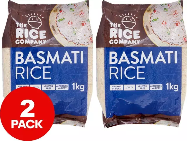 2 x The Rice Company Basmati Rice 1kg..