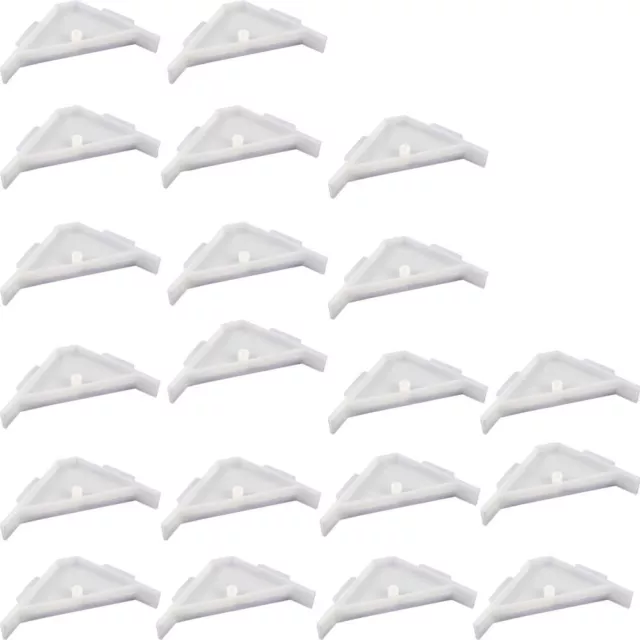 20 PCS White Bracket Plastic Fasteners Protector  Wooden Shelves, Chairs, Tables