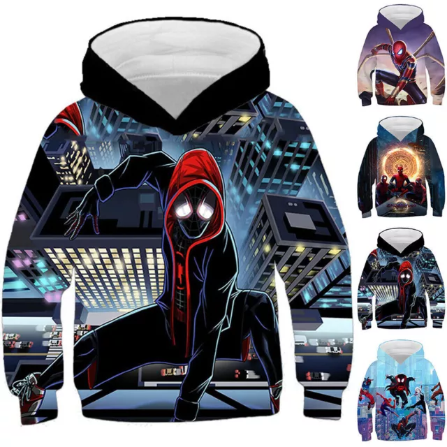 Spiderman Motiv Kinder Jungen Kapuzenpullover Sweatshirt Hoodie Winter Mantel♤