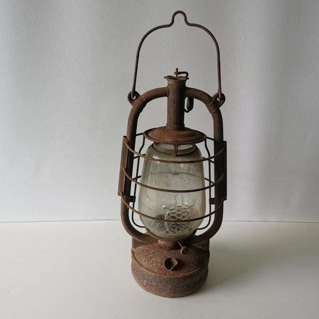 Lampe Tempête Métal CAO Outdoor – 235 Ml, Bleue, 24x11,5 Cm – Vintage, Huile/pétrole, Résiste Au Vent