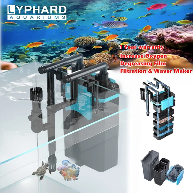 Aquarium Waterfall Filter Pump Fish Tank Hang External Oxygen Pump Water Filter