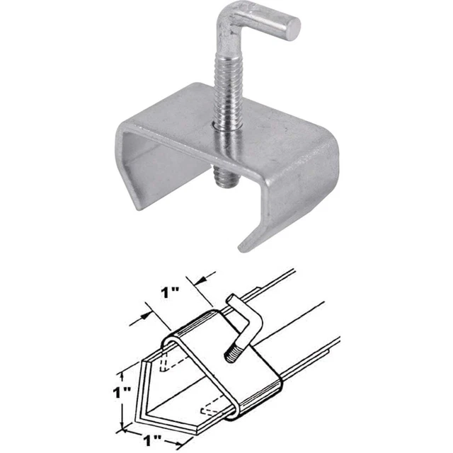 Prime-Line 1 In. Steel Bed Rail Clamp (2-Pack) U 9005 PRIME-LINE U 9005