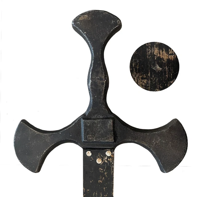 Espada de caballero bruñido para adultos decorativa 116 cm metal Ritterheim 2