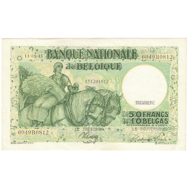 [#194308] Banknote, Belgium, 50 Francs-10 Belgas, 1980-01-02, KM:106, EF