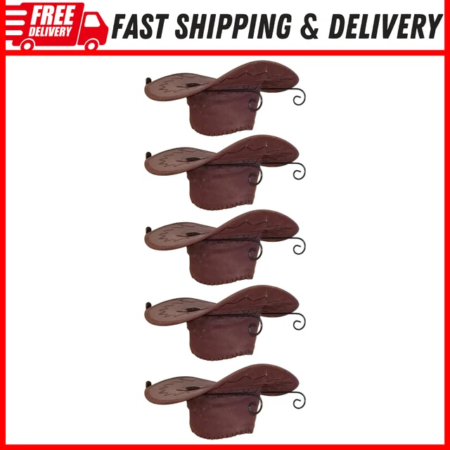 5 Pack Cowboy Hat Rack Holder DIY Hangers For Wall Display Wood Organizer