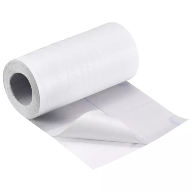 Bois Grain Ruban Adhésif 5,91"x16 Ft Papier Bordure Réparation Canapé (Blanc)