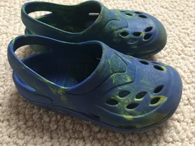 Children’s Slip-ons Blue And Green Size 9 kids in crocs style 2