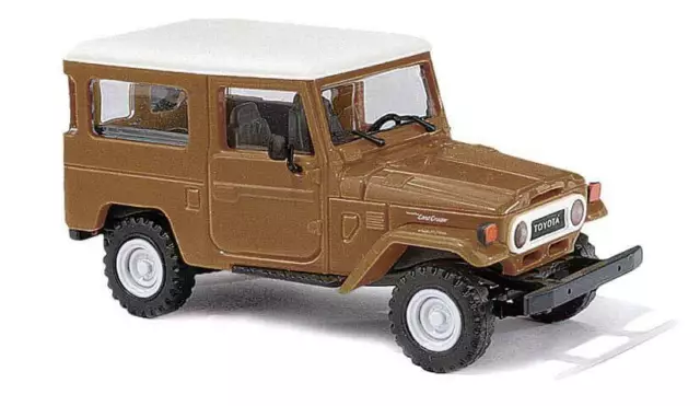 Busch HO Scale 1960 Toyota Land Cruiser J4 Hardtop SUV with Roof Rack (Brown/...