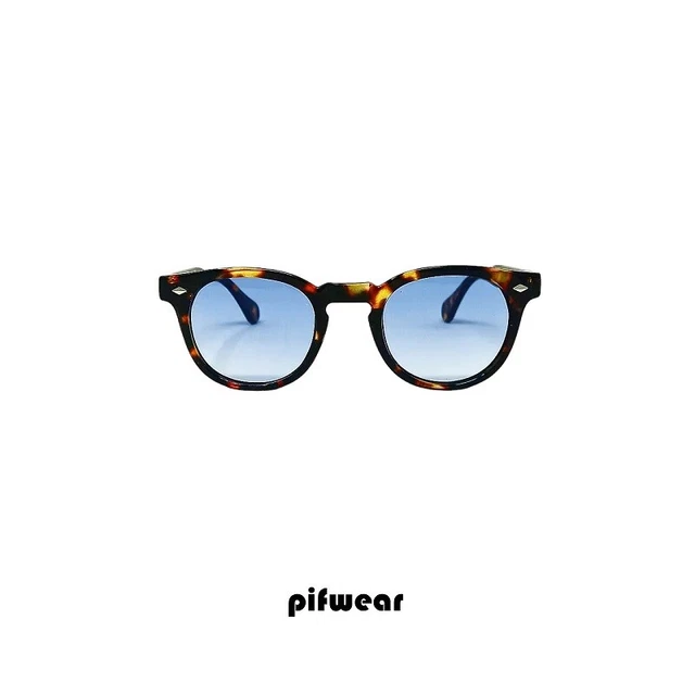 Occhiali da sole Johnny Depp uomo donna havana lenti blu sfumate FP Depp 2s