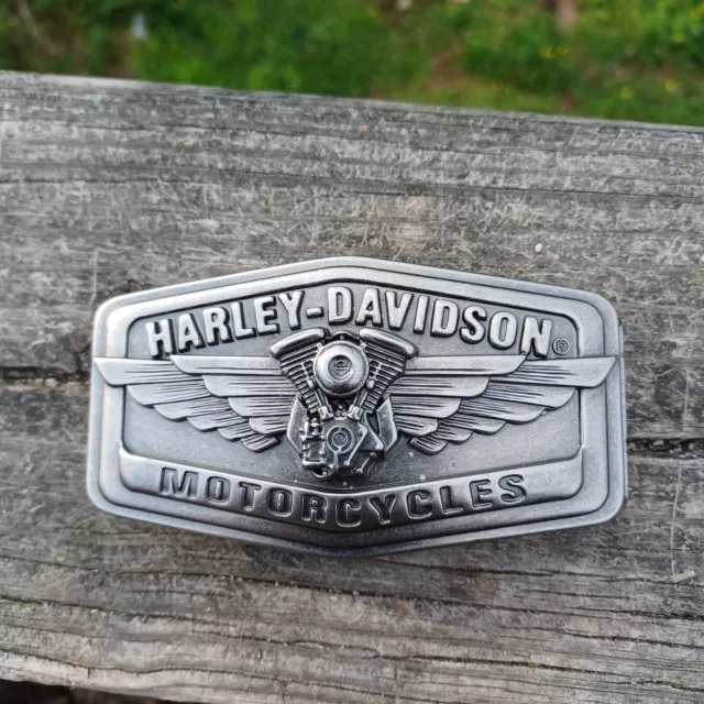 harley davidson belt buckle silver used