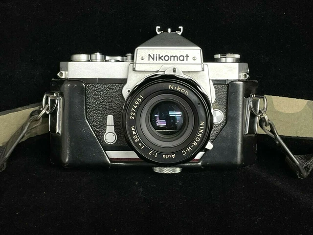Nikon Nikkormat Nikomat FTN SLR Camera w Nikon NIkkor HC 50mm Lens with Case