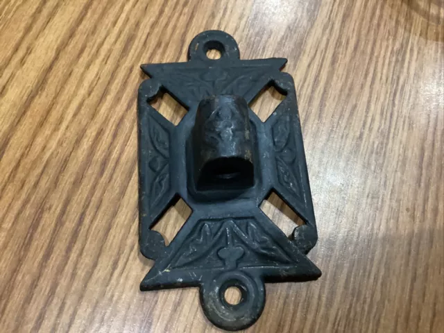 Vintage Cast Iron Eastlake Style Wall Mount  Kerosene Lamp