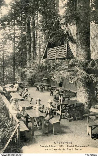 S10060 cpa 63 Puy de Dôme - chalet restaurant de la Cascade du Plat à Barbe
