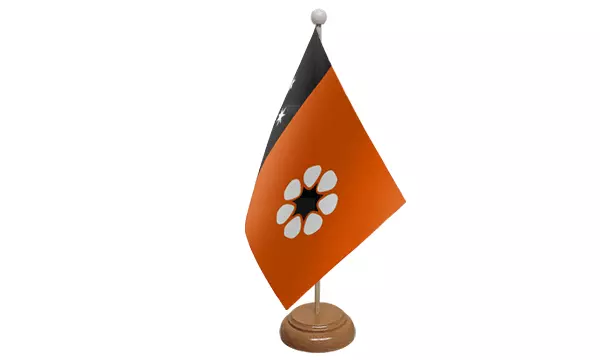 Northern Territory Australia Table Flag (9" x 6") with Wooden Stand