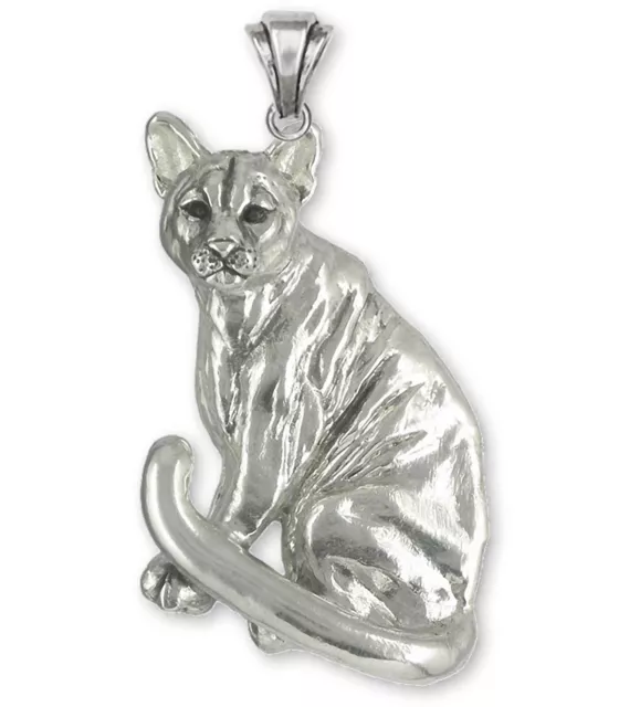 Cougar Jewelry Sterling Silver Handmade Mountain Lion Pendant  COU3-P