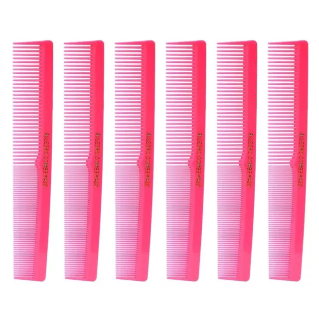 Allegro Combs 420 Hair Stylist and Barbers set hair 7 Inch Long, Neon Pink