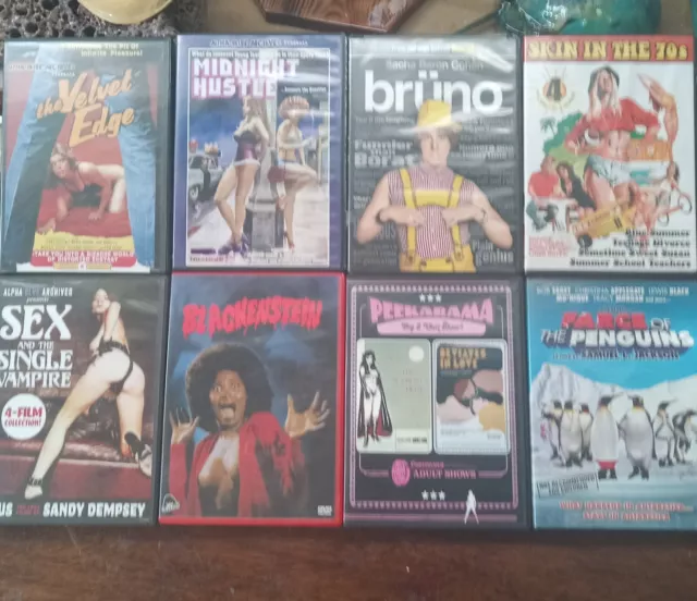 8 Cult Exploytation Horror DVD Lot Blackenstein Sex Vampire Blu Summer Hustle