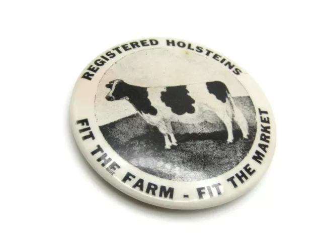 Registered Holsteins Pin Fit The Farm Fit The Market Cow Graphic Missing Back