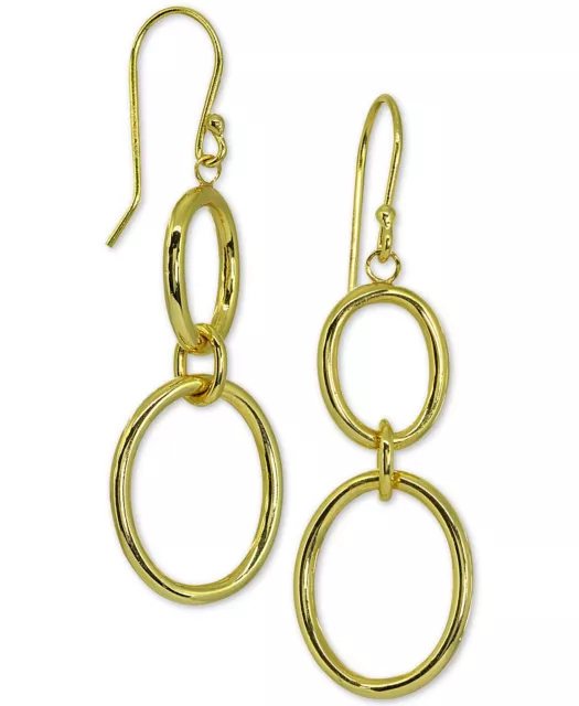 Giani Bernini Circle Drop Earrings in 18k Gold Over Sterling Silver