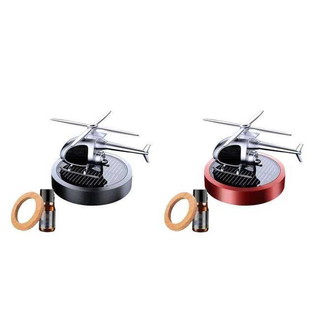 2×Car Air Freshener Solar Energy Long Lasting Fragrant Refill for Vehicle