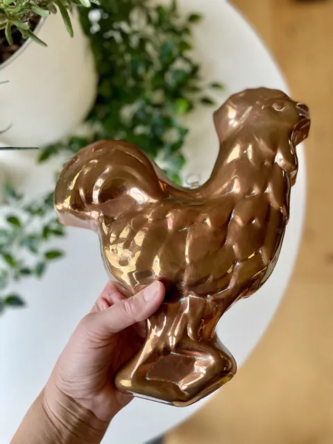 Vintage Copper Chicken/Rooster Mousse Jelly Terrine Mould by Tagus of Portugal