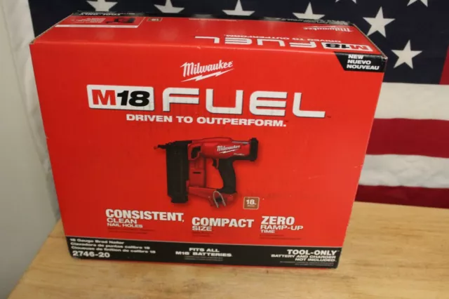 Milwaukee 2746-20 M18 Fuel 18 Gauge Brad Nailer (Tool Only) 600