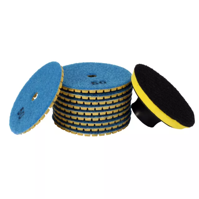 3-inch Diamond Wet Polishing Pad Grit 50 10pcs for Granite Concrete Marble