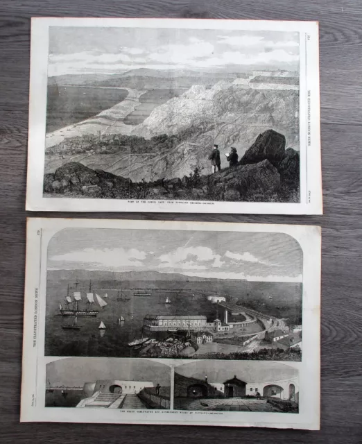 Chesil Bank & Portland Breakwater Illustrated London News Illustrations 1861