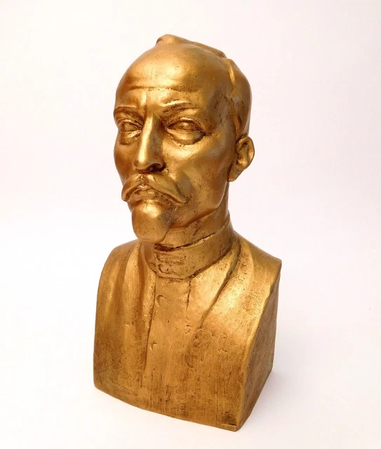 Busto russo sovietico vintage del leader comunista Felix Dzerzhinsky URSS...