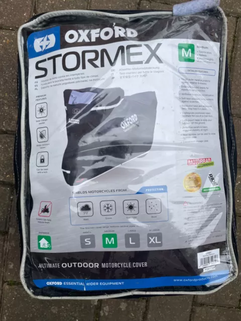 Oxford Stormex Motorcycle Outdoor Heavy Duty Cover Motorbike Rain Cover - medium