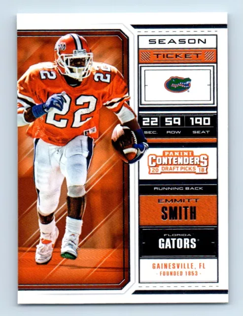 2018 Panini Contenders Draft Picks Emmitt Smith Florida Gators #40